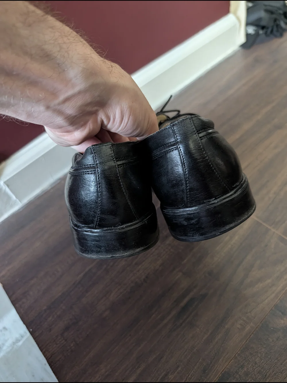 GRAVAITI Black Leather Handmade In Italy Mens Derby Norwegian Toe Shoes 10.5